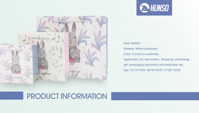 Recyclable Beautiful Patterned Gift Bags Customized Private Label Handle