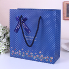 Recyclable Colored Patterned Gift Bags Stand Up With Handle Glitter Power supplier