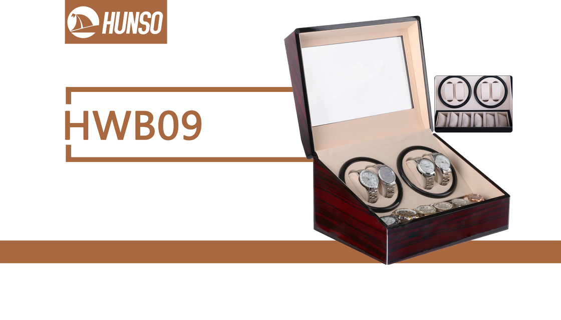 Auto Battery Operated Watch Winder Case Box Custom Shape Embossing supplier