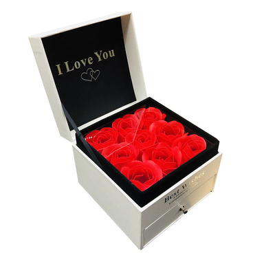 Drawer Cardboard Flower Boxes Offset Printing Luxury Flower Gift Box