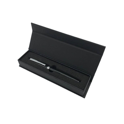 Luxury Customized Gift Fountain Pen box Ribbon paper hard cardboard gift boxes Flip Top String Handle Foldable Flat