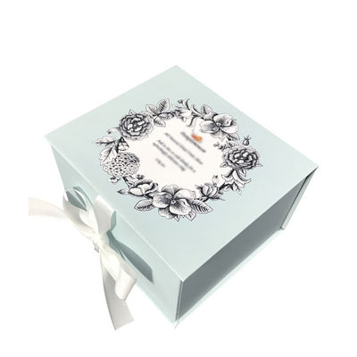 Buy OEM ODM Magnetic Flip Top Gift Box With Ribbon 120-400G Coated online manufacture