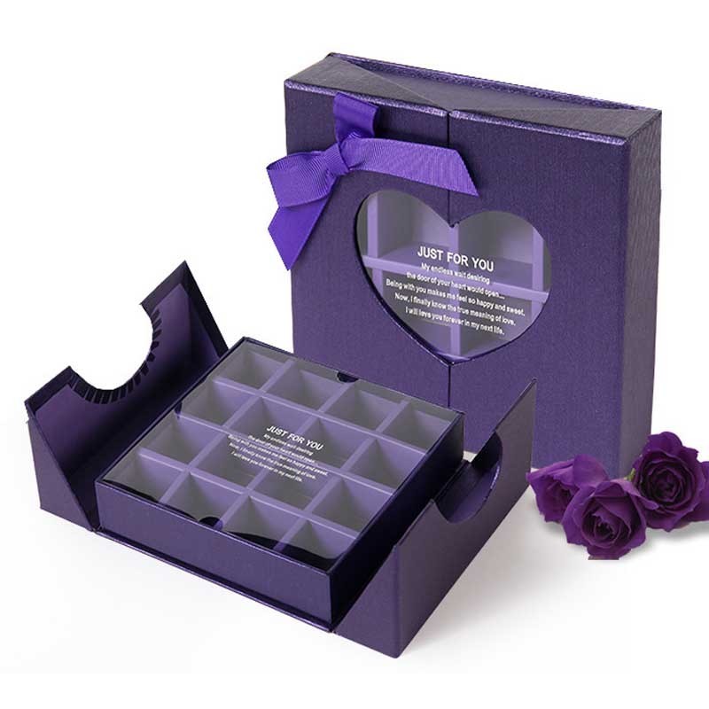 O2 Chocolate Box CMYK 2 Door Rigid Chocolate Gift Box Packaging OEM ODM