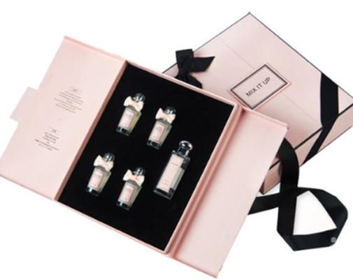 C1S C2S Essential Oil Roller Packaging Foldable Gift Boxes With Ribbon Eva Foam