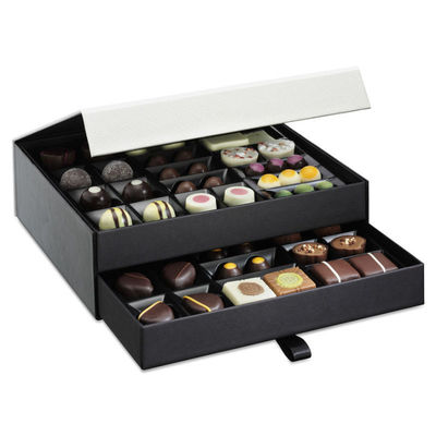 350g Art Paper Hard Cardboard Gift Boxes  Chocolate Truffle Packaging UV Spot