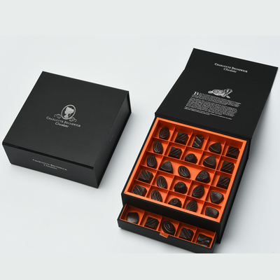 Hologram Effect Chocolate Truffle Packaging Sliding Drawer Gift Boxes OEM ODM