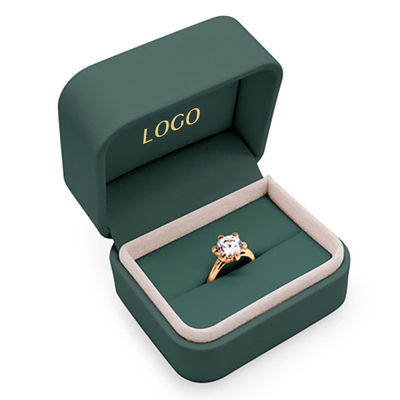 Velvet Emerald PU Leather Luxury Jewellery Packaging Boxes OEM ODM