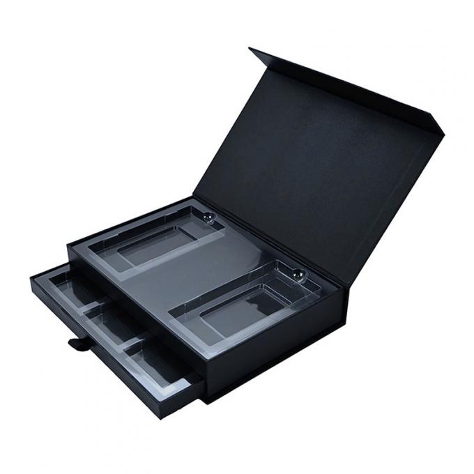 400G Coated Flip Top Cosmetic Gift Box Packaging With Magnetic Catch Matte UV 1