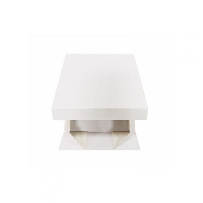 White Customized Gift Foldable box Ribbon paper hard cardboard gift boxes Flip Top String Ribbon Handle Flat Paper Box 2