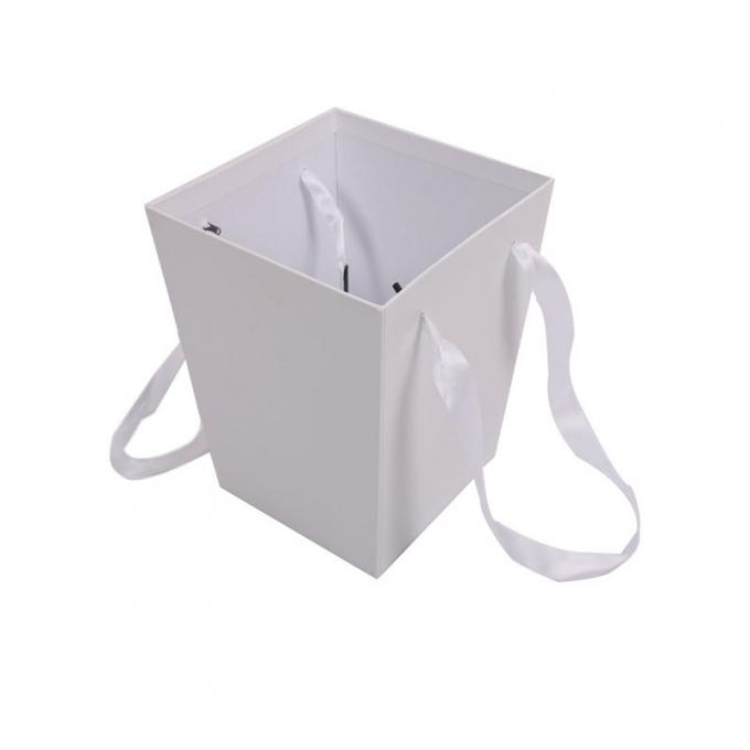 PDF CDR AI Square Cardboard Flower Boxes EVA Insert With Handle 0